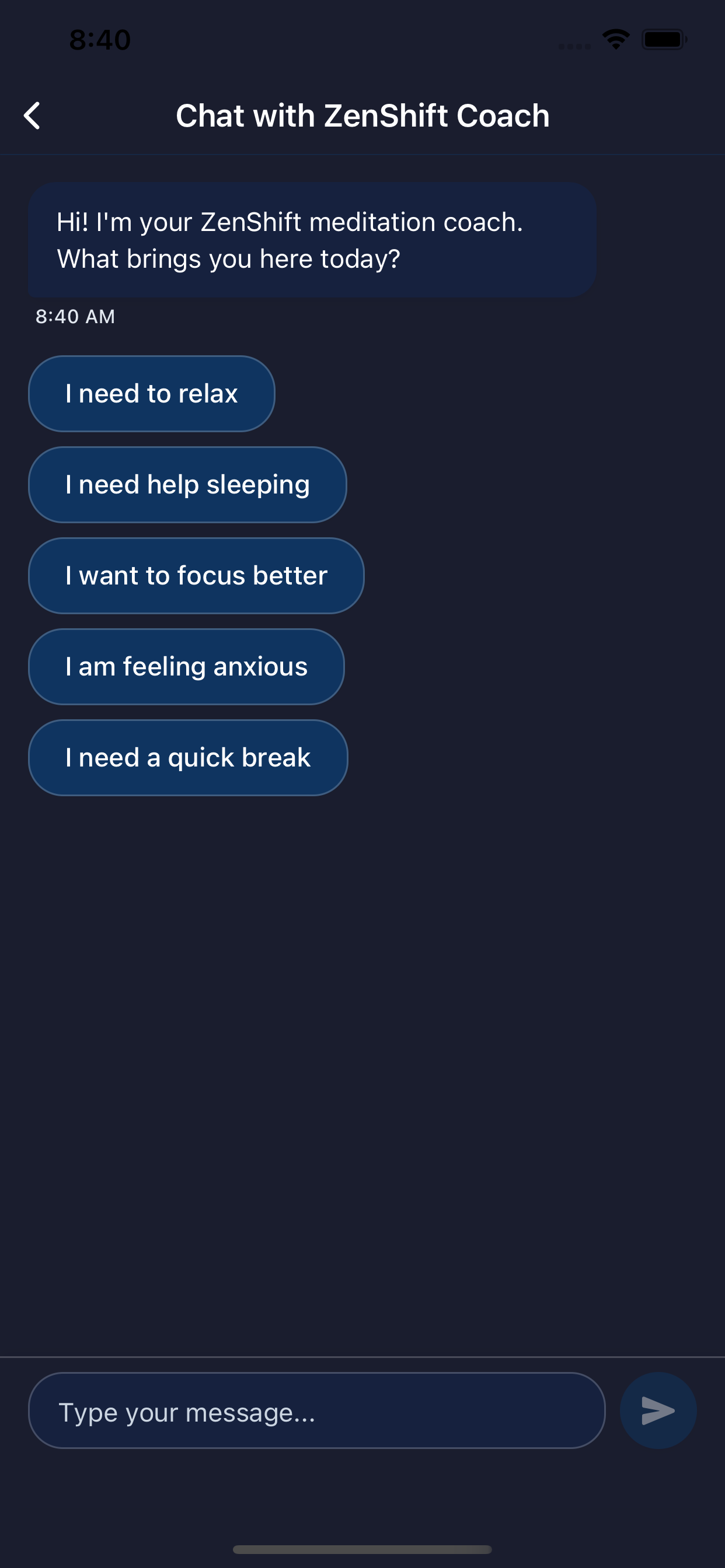 AI Coach conversation